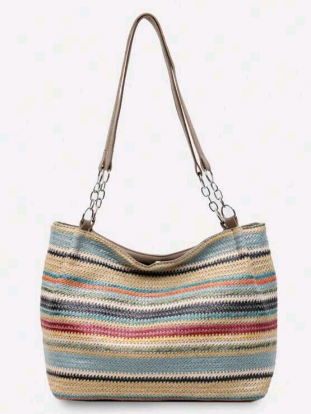 Multicolor Striped Shoulder Bag